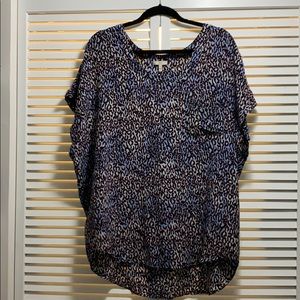 Joie cap sleeve colorful animal print blouse